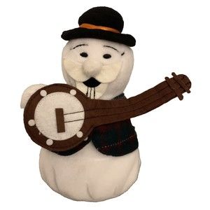 Sam the Snowman Banjo Plush Rudolph Island of Misfit Toys Prestige 7" H